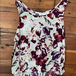 Floral Crop Top with Zipper on the Back